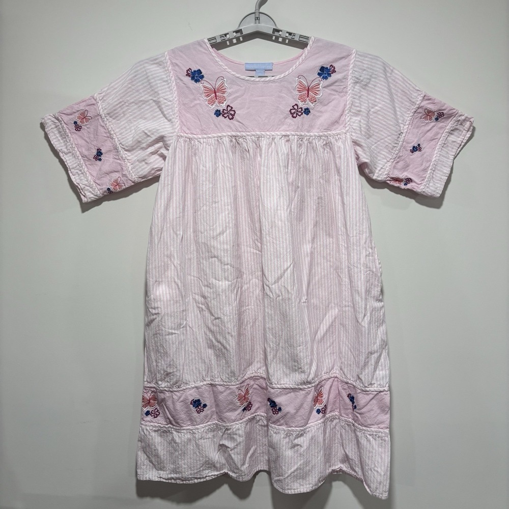 Only Necessities Cottagecore Butterfly Pink Mumu House‎ Dress Lounge Wear 22/24